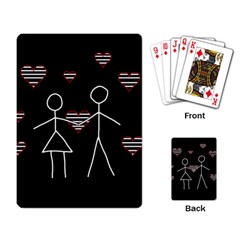 Couple In Love Playing Card by Valentinaart