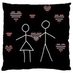 Couple in love Large Cushion Case (Two Sides) Front