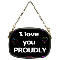 Proudly Love Chain Purses (one Side)  by Valentinaart