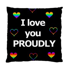 Proudly Love Standard Cushion Case (two Sides) by Valentinaart