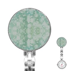 Light Circles, Mint Green Color Stainless Steel Nurses Watch by picsaspassion