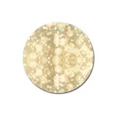Light Circles, Brown Yellow Color Magnet 3  (round)