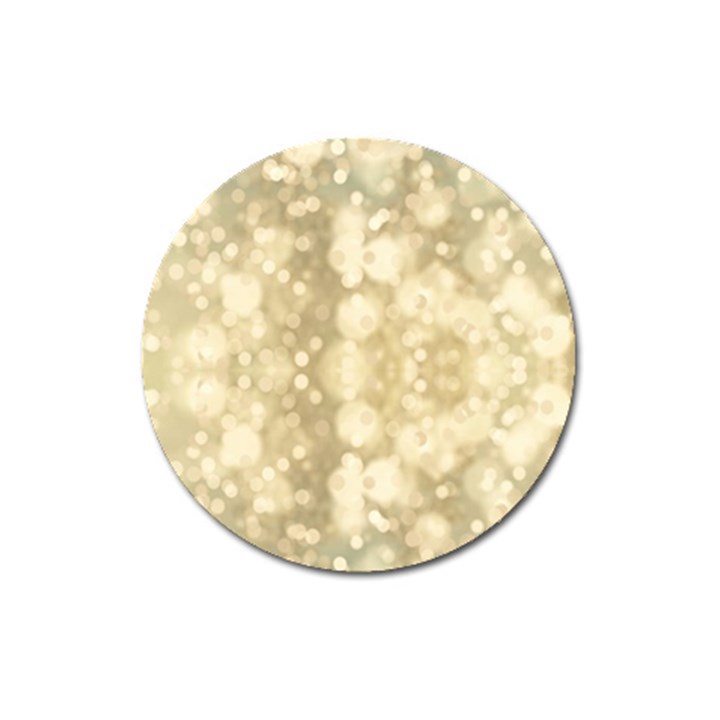 Light Circles, Brown Yellow color Magnet 3  (Round)