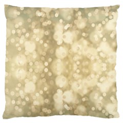 Light Circles, Brown Yellow Color Large Flano Cushion Case (one Side)