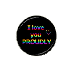 I Love You Proudly Hat Clip Ball Marker by Valentinaart