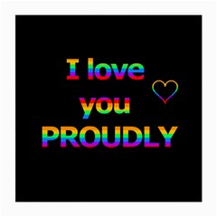 I Love You Proudly Medium Glasses Cloth (2-side) by Valentinaart