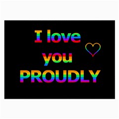 I Love You Proudly Large Glasses Cloth (2-side) by Valentinaart
