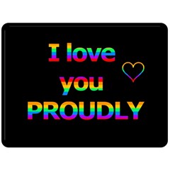 I Love You Proudly Fleece Blanket (large)  by Valentinaart