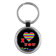 I Love You Key Chains (round)  by Valentinaart