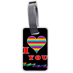 I Love You Luggage Tags (one Side)  by Valentinaart