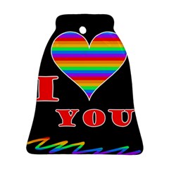 I Love You Bell Ornament (2 Sides) by Valentinaart