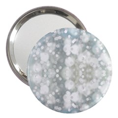 Light Circles, Blue Gray White Colors 3  Handbag Mirrors by picsaspassion