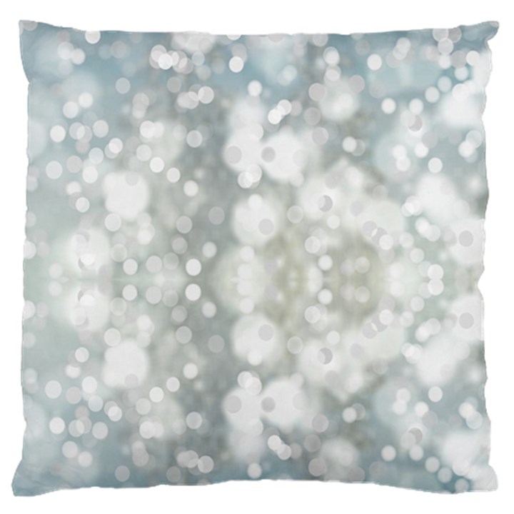 Light Circles, blue gray white colors Standard Flano Cushion Case (Two Sides)