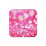 Pink diamond  Rubber Square Coaster (4 pack)  Front