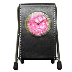 Pink Diamond  Pen Holder Desk Clocks by Brittlevirginclothing