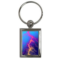 Lightning Colors, Blue Sky, Pink Orange Yellow Key Chains (rectangle)  by picsaspassion