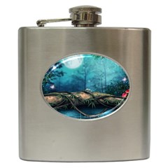 Mysterious Fantasy Nature  Hip Flask (6 Oz) by Brittlevirginclothing