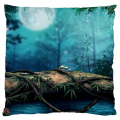 Mysterious Fantasy Nature  Large Flano Cushion Case (two Sides) by Brittlevirginclothing