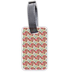 Gorgeous Red Flower Pattern Luggage Tags (one Side)  by Brittlevirginclothing