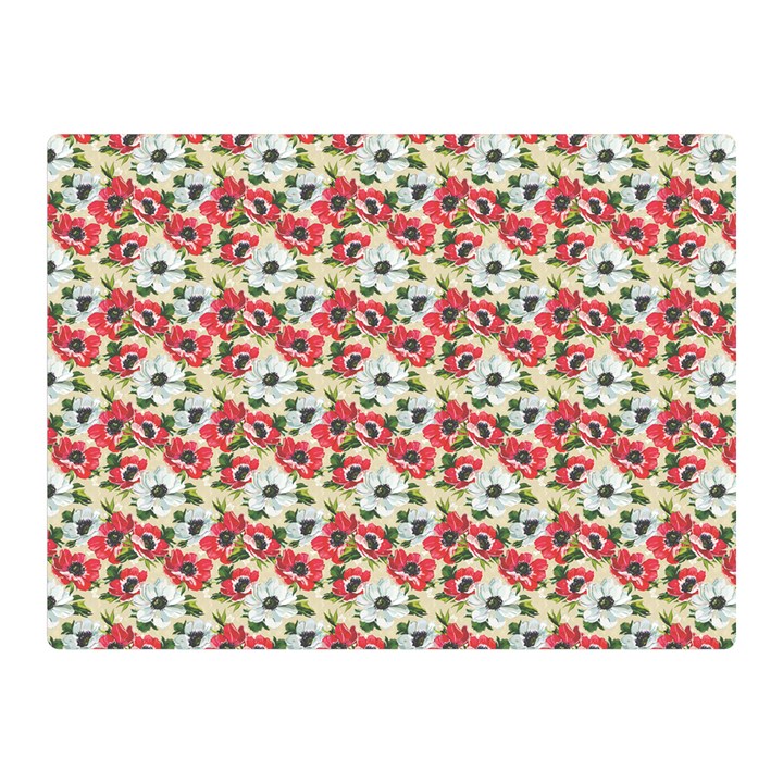 Gorgeous Red Flower Pattern Double Sided Flano Blanket (Mini) 