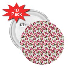 Gorgeous Pink Flower Pattern 2 25  Buttons (10 Pack)  by Brittlevirginclothing