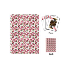 Gorgeous Pink Flower Pattern Playing Cards (Mini) 