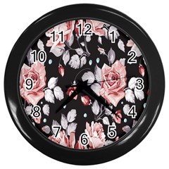 Vintage Flower Wall Clocks (black) by Brittlevirginclothing