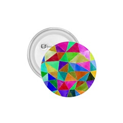 Triangles, colorful watercolor art  painting 1.75  Buttons