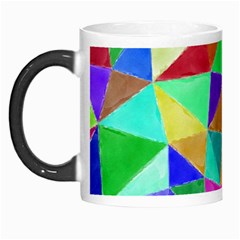 Triangles, colorful watercolor art  painting Morph Mugs