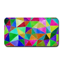 Triangles, colorful watercolor art  painting Medium Bar Mats