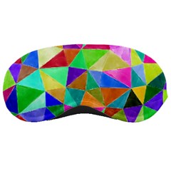 Triangles, colorful watercolor art  painting Sleeping Masks