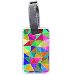 Triangles, colorful watercolor art  painting Luggage Tags (One Side) 