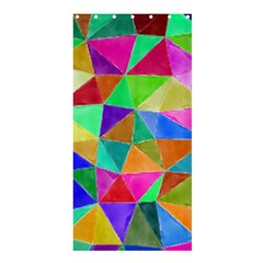 Triangles, colorful watercolor art  painting Shower Curtain 36  x 72  (Stall) 