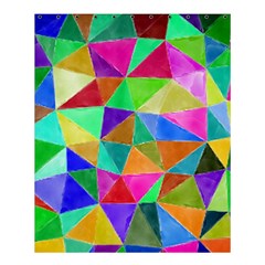 Triangles, colorful watercolor art  painting Shower Curtain 60  x 72  (Medium) 