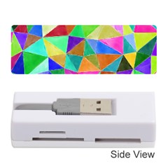 Triangles, colorful watercolor art  painting Memory Card Reader (Stick) 