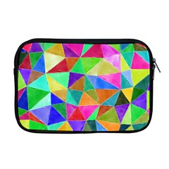 Triangles, colorful watercolor art  painting Apple MacBook Pro 17  Zipper Case