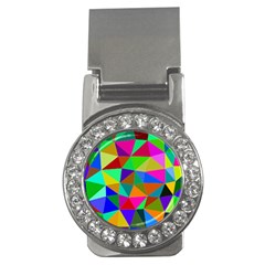 Colorful Triangles, oil painting art Money Clips (CZ) 