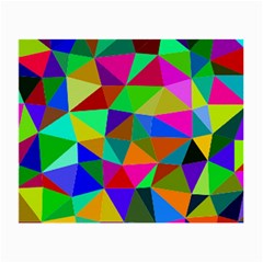 Colorful Triangles, oil painting art Small Glasses Cloth