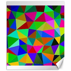 Colorful Triangles, oil painting art Canvas 8  x 10 
