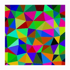 Colorful Triangles, oil painting art Medium Glasses Cloth (2-Side)