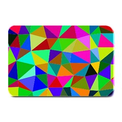 Colorful Triangles, oil painting art Plate Mats
