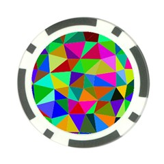 Colorful Triangles, Oil Painting Art Poker Chip Card Guards (10 Pack)  by picsaspassion