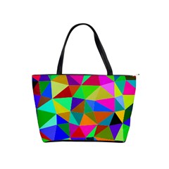 Colorful Triangles, oil painting art Shoulder Handbags