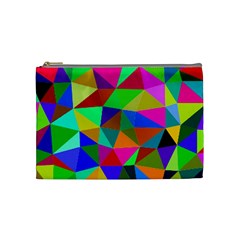 Colorful Triangles, oil painting art Cosmetic Bag (Medium) 