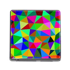 Colorful Triangles, oil painting art Memory Card Reader (Square)