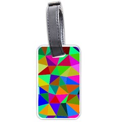 Colorful Triangles, oil painting art Luggage Tags (One Side) 