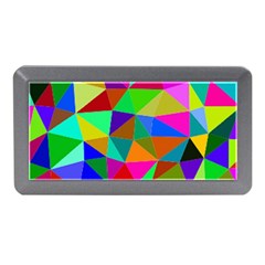 Colorful Triangles, oil painting art Memory Card Reader (Mini)