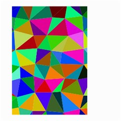 Colorful Triangles, oil painting art Small Garden Flag (Two Sides)