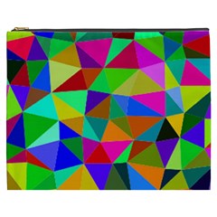 Colorful Triangles, oil painting art Cosmetic Bag (XXXL) 