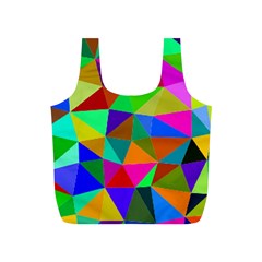 Colorful Triangles, oil painting art Full Print Recycle Bags (S) 